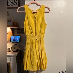 Yellow mini dress